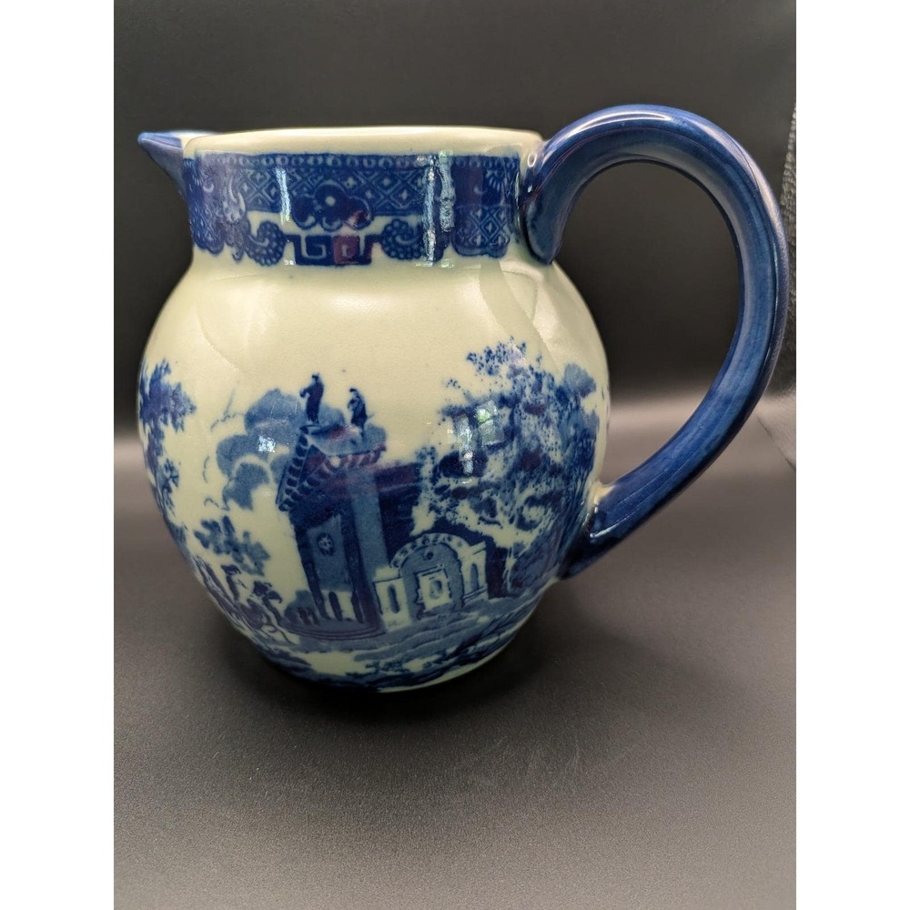 Vintage Victoria Ware Ironstone Flow Blue Pitcher - Picture 5 of 9